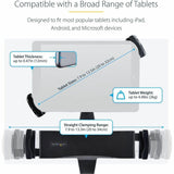 StarTech.com VESA Mount Adapter for Tablets 7.9 to 12.5in, Up to 2kg /4.4lb, 75x75/100x100, Universal Anti-Theft Tablet VESA Mount Clamp