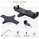 StarTech.com VESA Mount Adapter for Tablets 7.9 to 12.5in, Up to 2kg /4.4lb, 75x75/100x100, Universal Anti-Theft Tablet VESA Mount Clamp