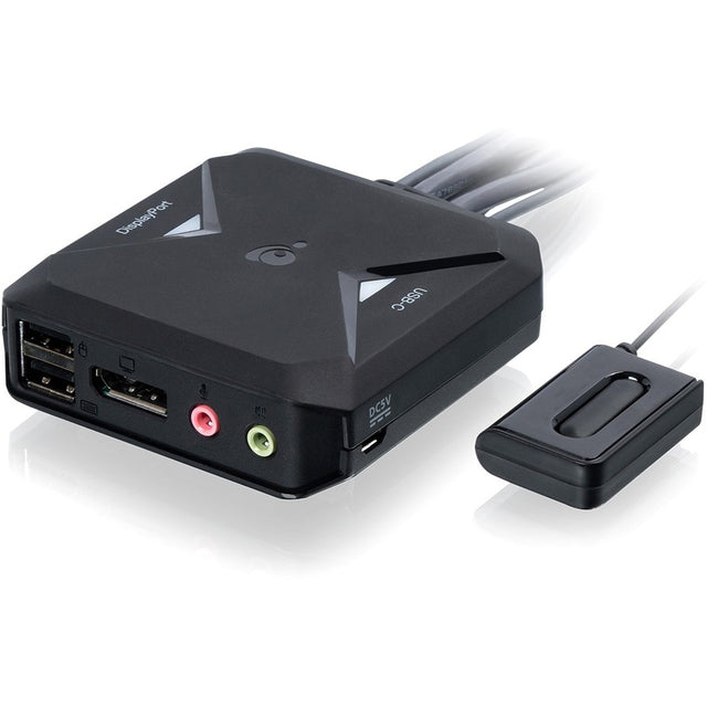 IOGEAR 2-Port 4K Hybrid KVM Switch with DisplayPort, USB-C and Audio