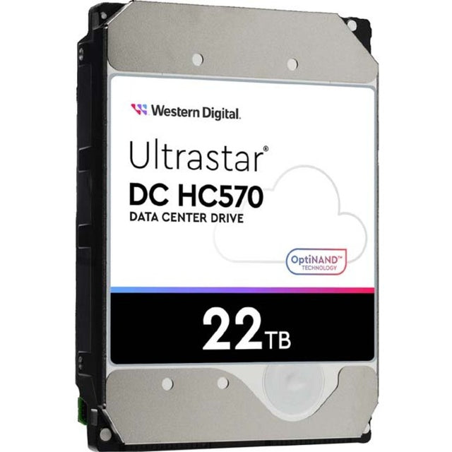 WD Ultrastar DC HC570 WUH722222AL5201 22 TB Hard Drive - 3.5" Internal - SAS (12Gb/s SAS) - Conventional Magnetic Recording (CMR) Method