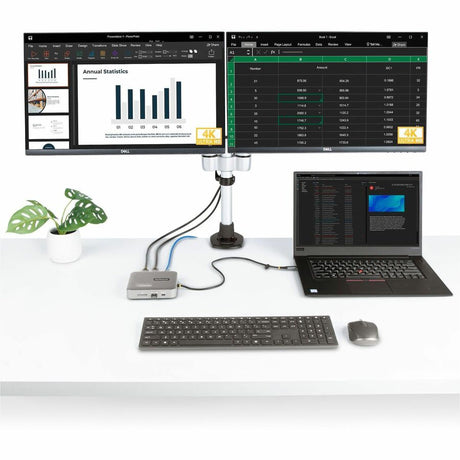 StarTech.com USB-C Multiport Adapter, Dual 4K 60Hz HDMI, 2-Port USB-A/USB-C 10Gbps Hub, 100W PD, GbE, SD, Travel Docking Station