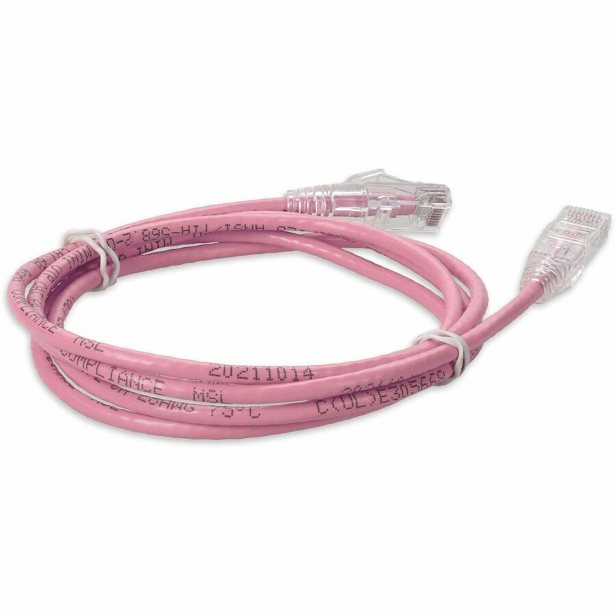 5FT PINK CAT6A SLIM UTP PVC