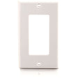 C2G Decorative Style Single Gang Wall Plate - White