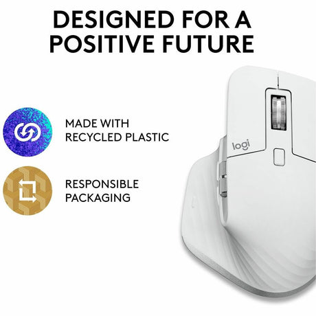 Logitech MX Master 3S for Mac - Wireless Bluetooth Mouse with Ultra-fast Scrolling, Ergo, 8K DPI, Quiet Clicks, Pale Gray