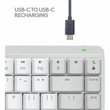 Logitech MX Mechanical Mini for Mac Wireless Illuminated Keyboard, Low-Profile Switches, Tactile Quiet Keys, Pale Gray