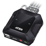 ATEN 2-Port USB-C DisplayPort Hybrid Cable KVM Switch CS52DP