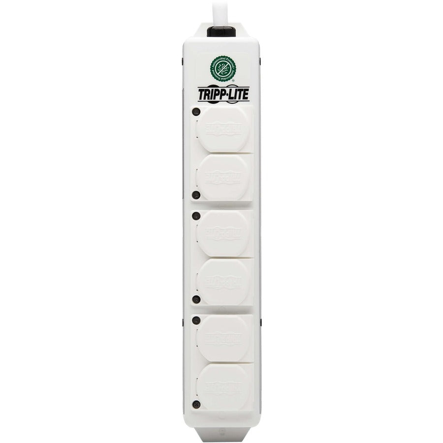 Eaton Tripp Lite Series Safe-IT UL 2930 Medical-Grade Power Strip for Patient Care Vicinity, 6 Hospital-Grade Outlets, Safety Covers, Antimicrobial, 6 ft. Cord, Dual Ground