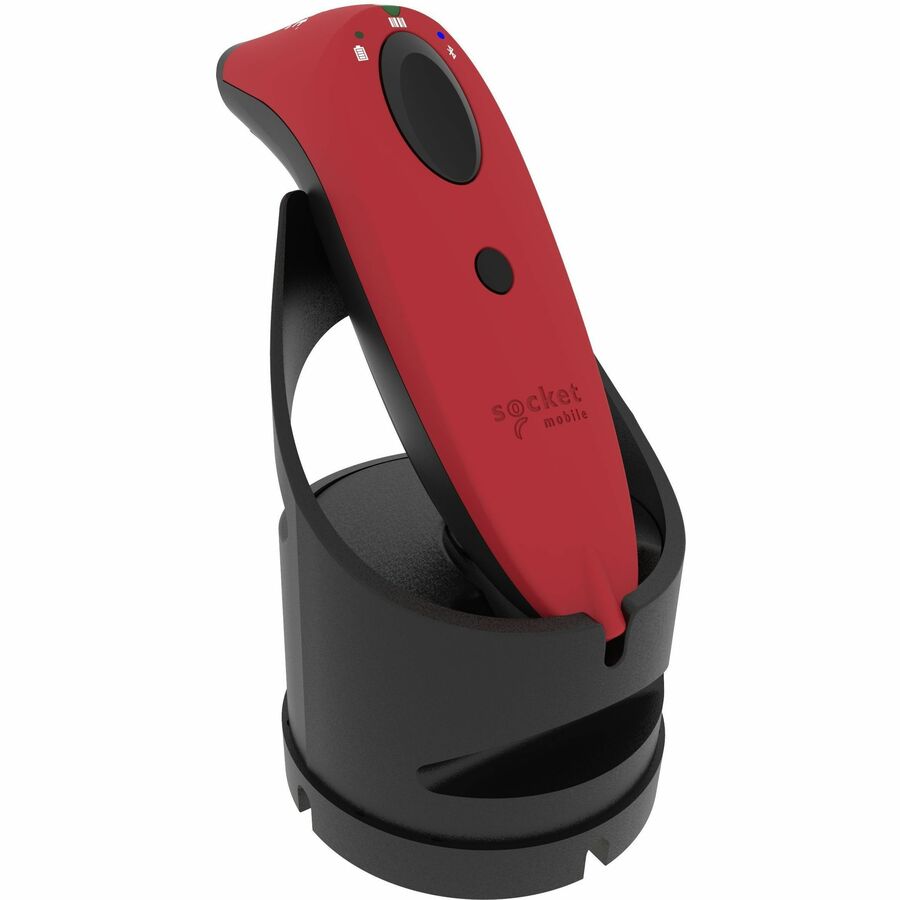 Socket Mobile SocketScan S720, Linear Barcode Plus QR Code Reader, Red & White Dock