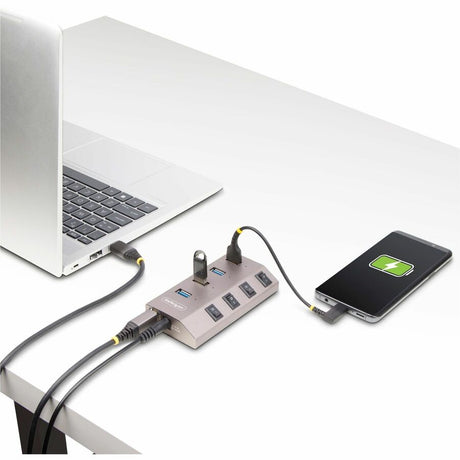 StarTech.com 4-Port Self-Powered USB-C Hub with Individual On/Off Switch, Desktop/Laptop USB-C to USB-A Hub, USB Type C Hub w/Power Supply