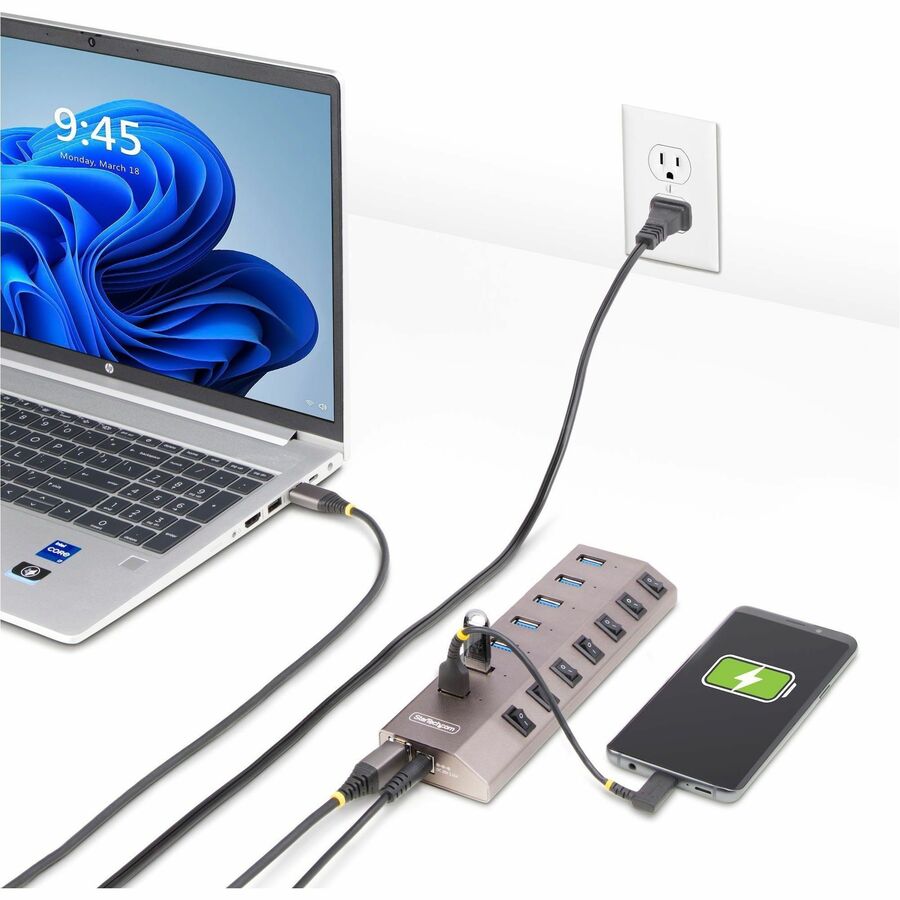 7-PORT POWERED USB-C HUB