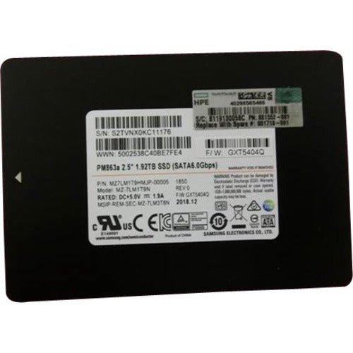 HPE 256 GB Solid State Drive - M.2 Internal - SATA (SATA/600)