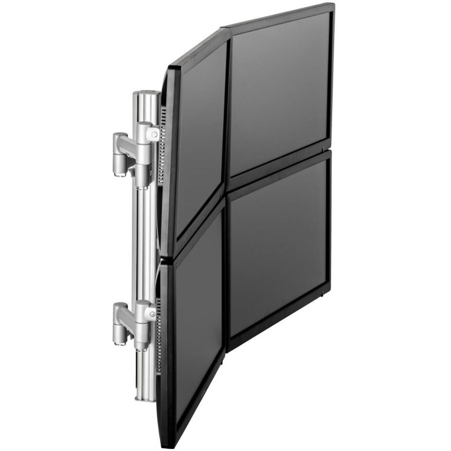 Atdec Modular AWMS-4-4675-H-S Desk Mount for Monitor, Flat Panel Display, Curved Screen Display - Silver