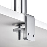 Atdec AWMS-2-D40-F-S Desk Mount for Flat Panel Display, Curved Screen Display, Monitor - Silver