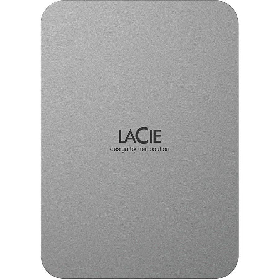 LaCie Mobile Drive STLP5000400 5 TB Portable Hard Drive - 2.5" External - Moon Silver