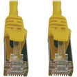 Eaton Tripp Lite Series Cat6a 10G Snagless Shielded Slim STP Ethernet Cable (RJ45 M/M), PoE, Yellow, 3 ft. (0.9 m)