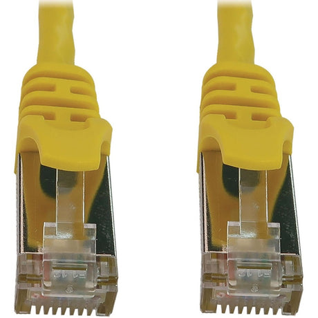 Eaton Tripp Lite Series Cat6a 10G Snagless Shielded Slim STP Ethernet Cable (RJ45 M/M), PoE, Yellow, 3 ft. (0.9 m)
