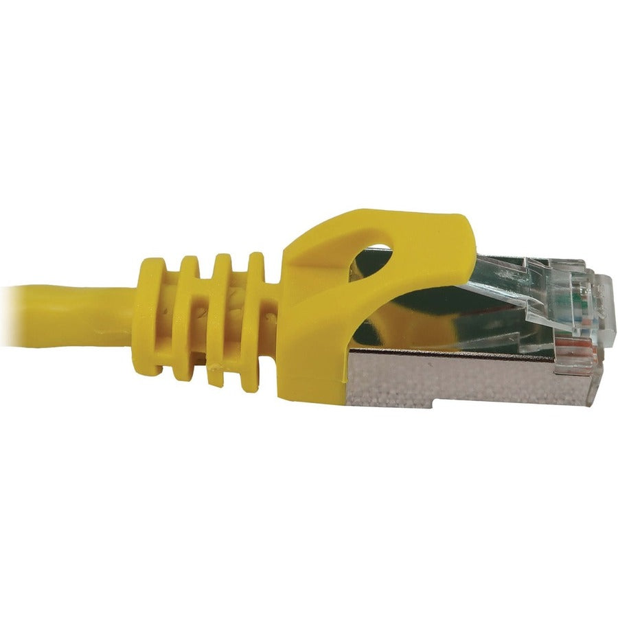 Eaton Tripp Lite Series Cat6a 10G Snagless Shielded Slim STP Ethernet Cable (RJ45 M/M), PoE, Yellow, 3 ft. (0.9 m)