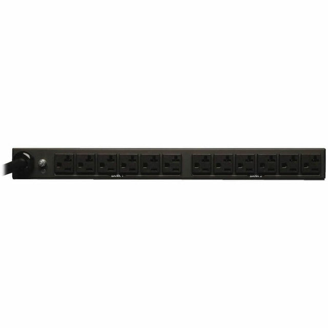 Eaton Tripp Lite Series 2.9kW Single-Phase Basic PDU with ISOBAR Surge Protection, 120V, 3840 Joules, 12 NEMA 5-15/20R Outlets, L5-30P Input, 15 ft. Cord, 1U Rack-Mount, TAA