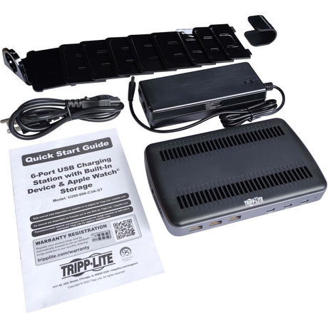 Eaton Tripp Lite Series 120W Multi-Device Charging Station - 60W USB-C, 2x 20W USB-C, and 3x USB-A Ports for Smartphone, Tablet and Apple Watch with Storage