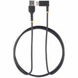 StarTech.com 6tf (2m) USB A to C Charging Cable Right Angle, Heavy Duty Fast Charge USB-C Cable, Durable and Rugged Aramid Fiber, 3A
