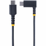 StarTech.com 6in (15cm) USB C Charging Cable Right Angle, 60W PD 3A, Heavy Duty Fast Charge USB-C Cable, Durable Rugged Aramid Fiber
