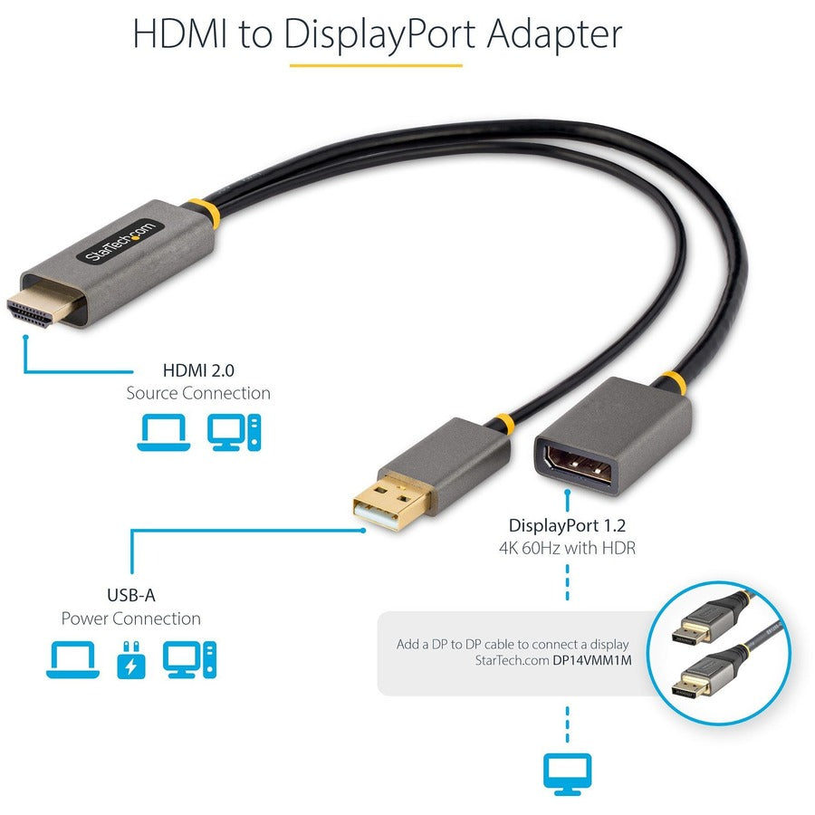 HDMI TO DISPLAYPORT ADAPTER 4K