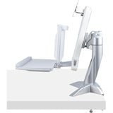 SIT STAND MONITOR ARM STANDING