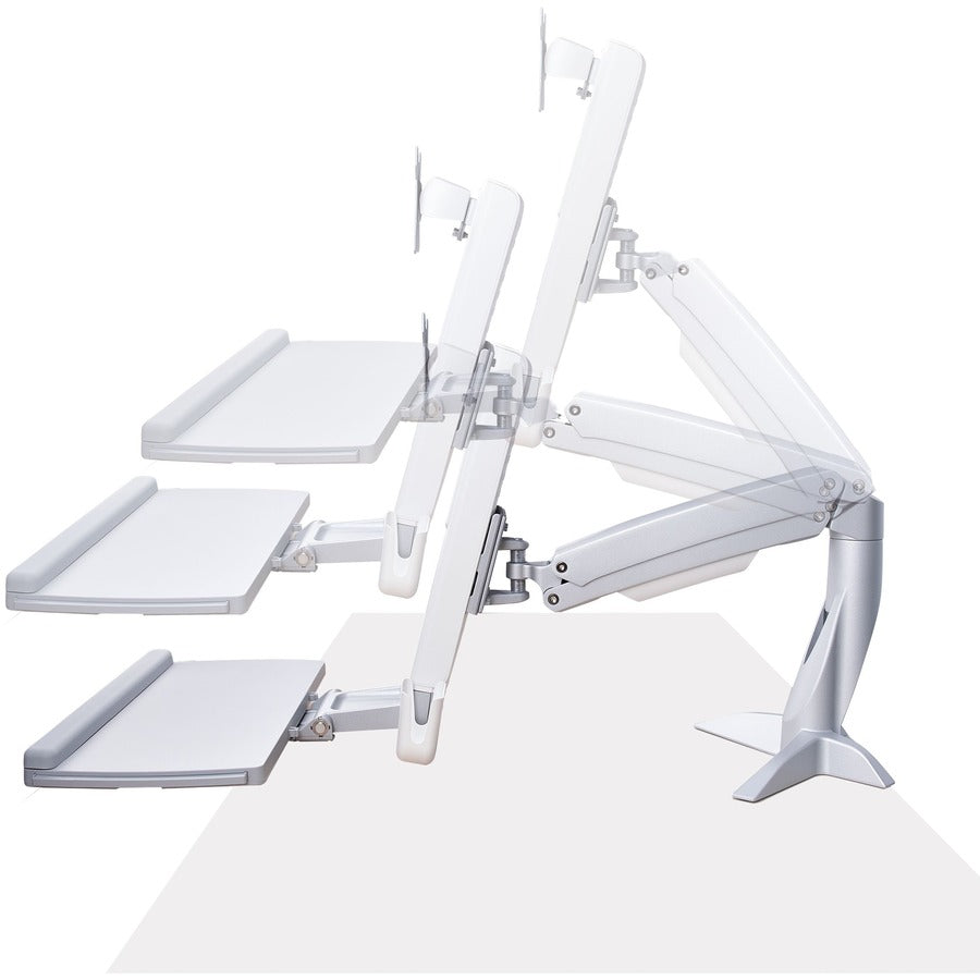 SIT STAND MONITOR ARM STANDING