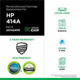 Clover Imaging Remanufactured Cyan Toner Cartridge (Reused OEM Chip) for HP 414A (W2021A)