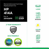 Clover Imaging Remanufactured Yellow Toner Cartridge (Reused OEM Chip) for HP 414A (W2022A)