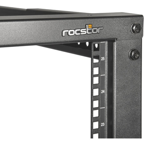 Rocstor SolidRack 25U Adjustable Depth Open Frame 4 Post Rack w/ Casters