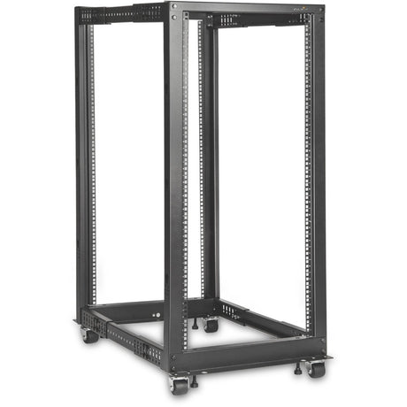 Rocstor SolidRack 25U Adjustable Depth Open Frame 4 Post Rack w/ Casters