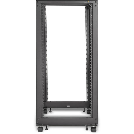 Rocstor SolidRack 25U Adjustable Depth Open Frame 4 Post Rack w/ Casters