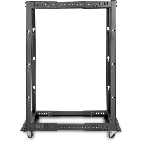 Rocstor SolidRack 25U Adjustable Depth Open Frame 4 Post Rack w/ Casters