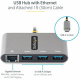 3 PORT USB C HUB WITH ETHERNET