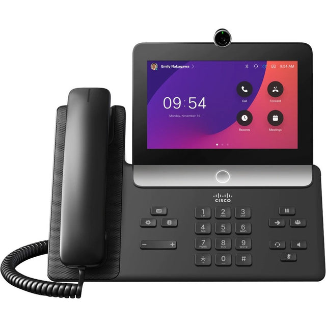 Webex 8875 IP Phone - Corded - Corded - Wi-Fi, Bluetooth - Desktop - Carbon Black