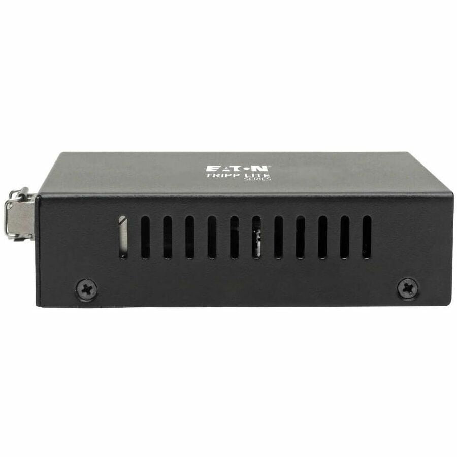 Eaton Tripp Lite Series Gigabit Multimode Fiber to Ethernet Media Converter, PoE+ - International Power Cables, 10/100/1000 LC, 850 nm, 550 m (1,804 ft.)