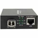 Eaton Tripp Lite Series Gigabit Multimode Fiber to Ethernet Media Converter, PoE+ - International Power Cables, 10/100/1000 LC, 850 nm, 550 m (1,804 ft.)