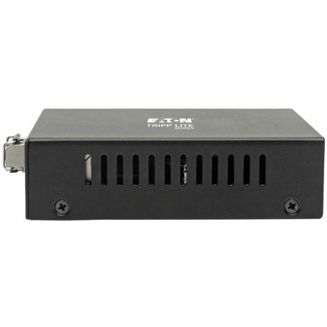 Eaton Tripp Lite Series Gigabit Multimode Fiber to Ethernet Media Converter, PoE+ - International Power Cables, 10/100/1000 LC, 850 nm, 550 m (1,804 ft.)