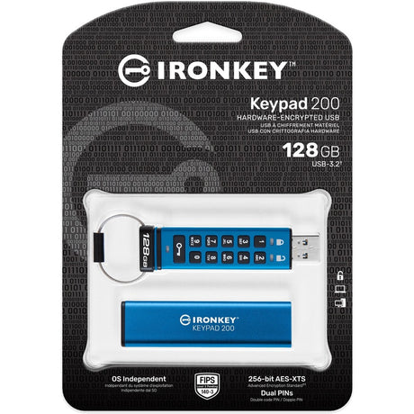 Kingston Keypad 200 128GB USB 3.2 (Gen 1) Type A Flash Drive