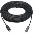 Eaton Tripp Lite Series USB-A to USB-C AOC Cable (M/M) - USB 3.2 Gen 2 (10Gbps) Plenum-Rated Fiber Active Optical - Data Only, Black, 30 m (98 ft.)