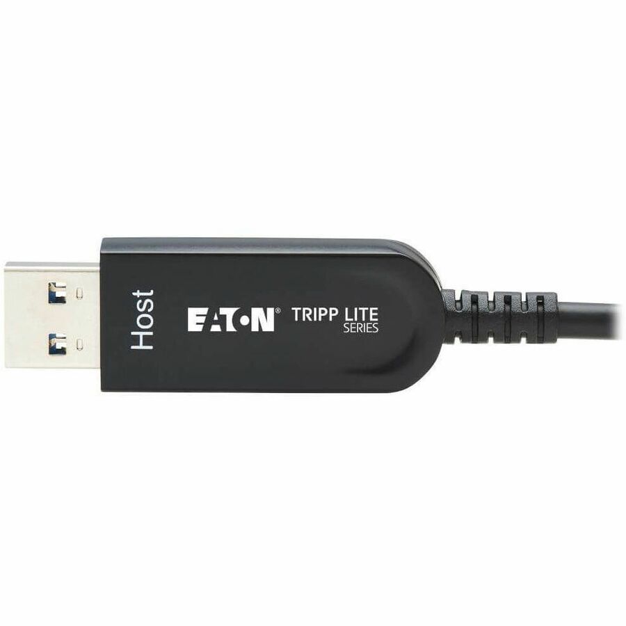 Eaton Tripp Lite Series USB-A to USB-C AOC Cable (M/M) - USB 3.2 Gen 2 (10Gbps) Plenum-Rated Fiber Active Optical - Data Only, Black, 30 m (98 ft.)
