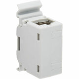 Eaton Tripp Lite Series Cat6a Shielded In-Line DIN-Rail Mountable Snap-In Coupler (RJ45 F/F), TAA