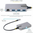 3-PORT USB-C HUB WITH ETHERNET