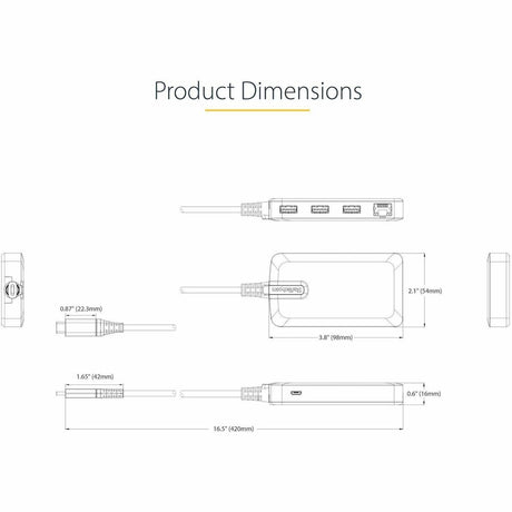 3-PORT USB-C HUB WITH ETHERNET