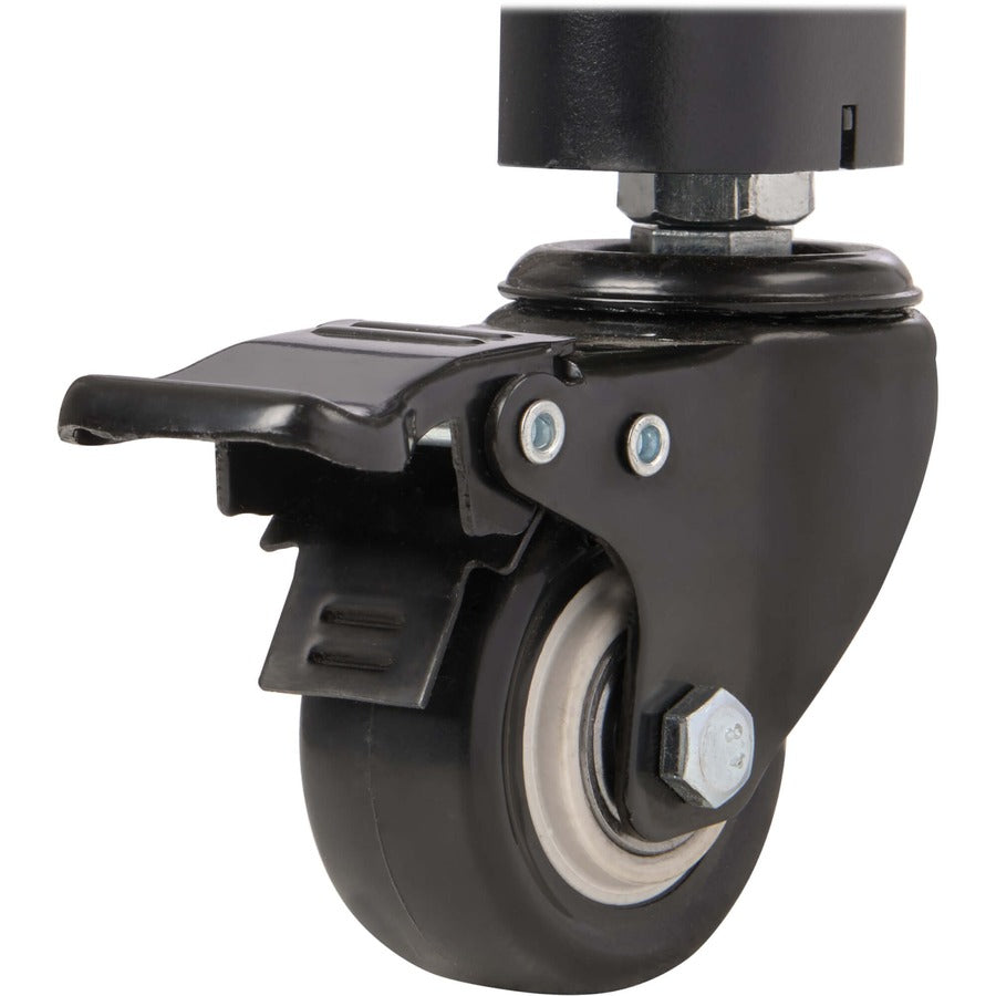 Eaton Tripp Lite Series Premier Rolling TV Cart for 32" to 55" Displays, Black Glass Base and Shelf, Locking Casters