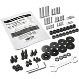 Eaton Tripp Lite Series Premier Rolling TV Cart for 32" to 55" Displays, Frosted Glass Base and Shelf, Locking Casters, White