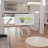 Chief Voyager Manual height Adjustable AV Mobile Cart - For 50-85 Inch Displays - Mobile TV Cart - White