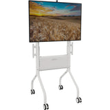 Chief Voyager Manual height Adjustable AV Mobile Cart - For 50-85 Inch Displays - Mobile TV Cart - White