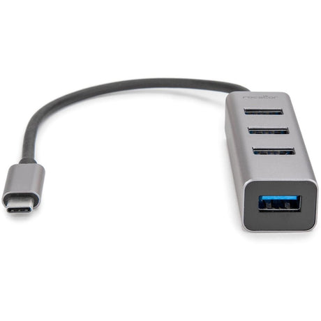 Rocstor Premium Portable 4 Port Aluminum Hub - USB-C to 4x USB-A Hub - USB 3.0 Hub - Bus Powered - USB C to USB Type-A Hub - USB Type C - External - USB-C 3.1 to 4 USB Type-A 3.0 Port(s) USB-A - For MacBook&copy;, MacBook Air&copy;, MacBook Pro&copy;, Chr